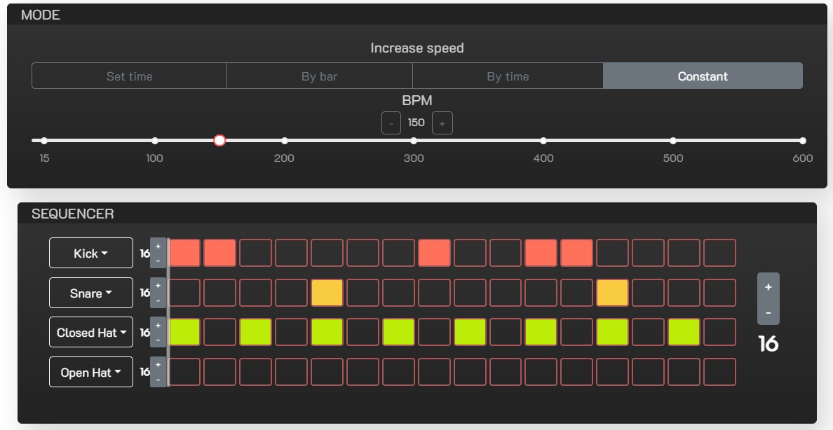 Metronome tap pad for detecting and practicing tempo